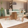 Comedor Yardas Pizza 4 Sillas Off White