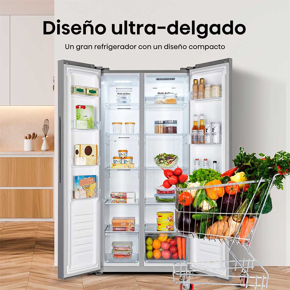 Hisense Refrigerador Side by Side 428 lts RC-56WS 178x83,2CM