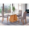 Juego de Comedor Decocasa Agata 4 Sillas Off White