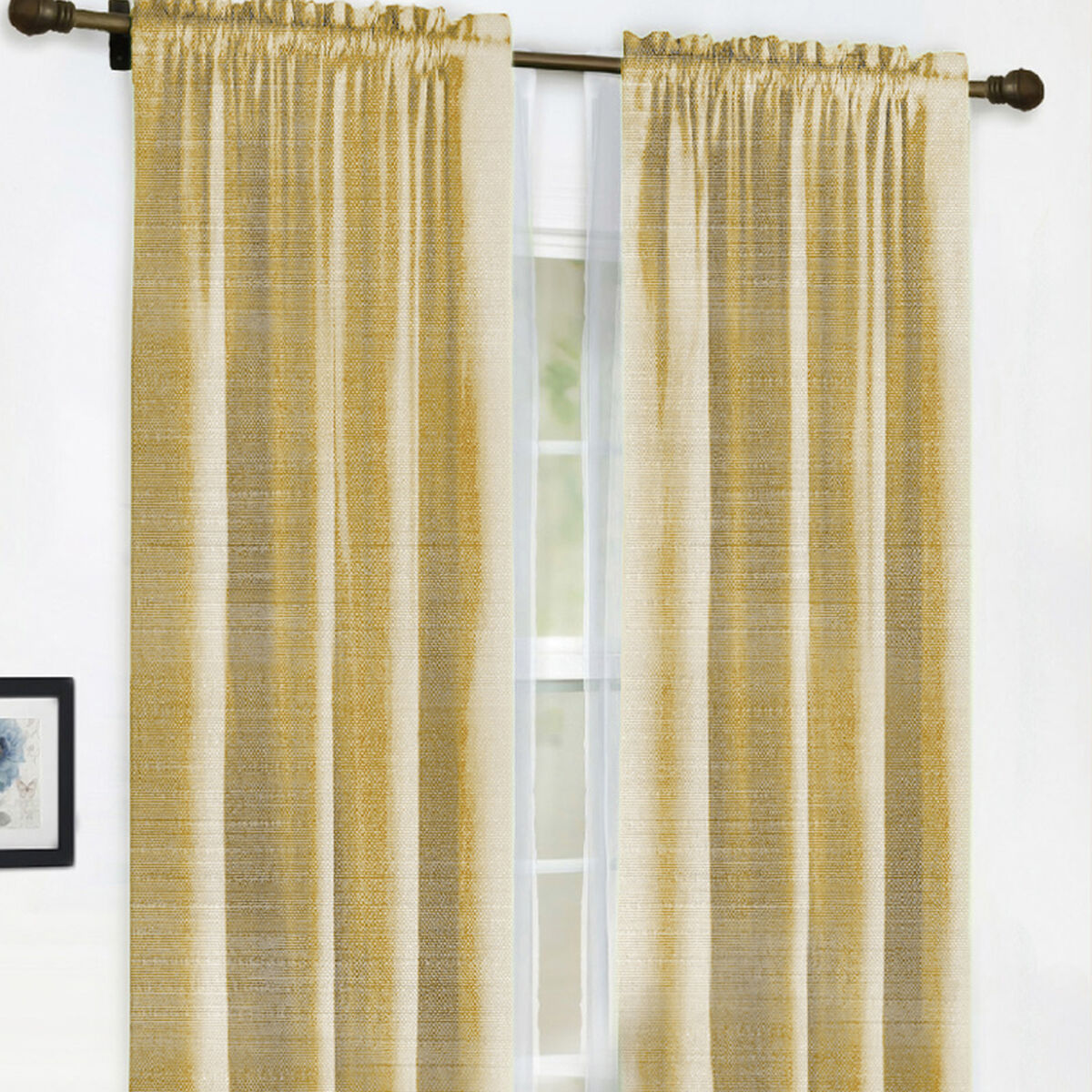 Combo Cortinas Doral Agatha 220 x 140 cm Maiz