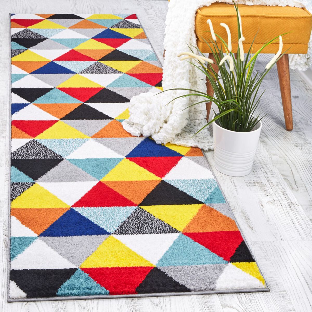 Alfombra de Pasillo Modalfo Florida 70 x 230 cm Multicolor