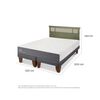 Cama Europea CIC Base Dividida 2 Plazas Smart + Respaldo Dublin Olivo