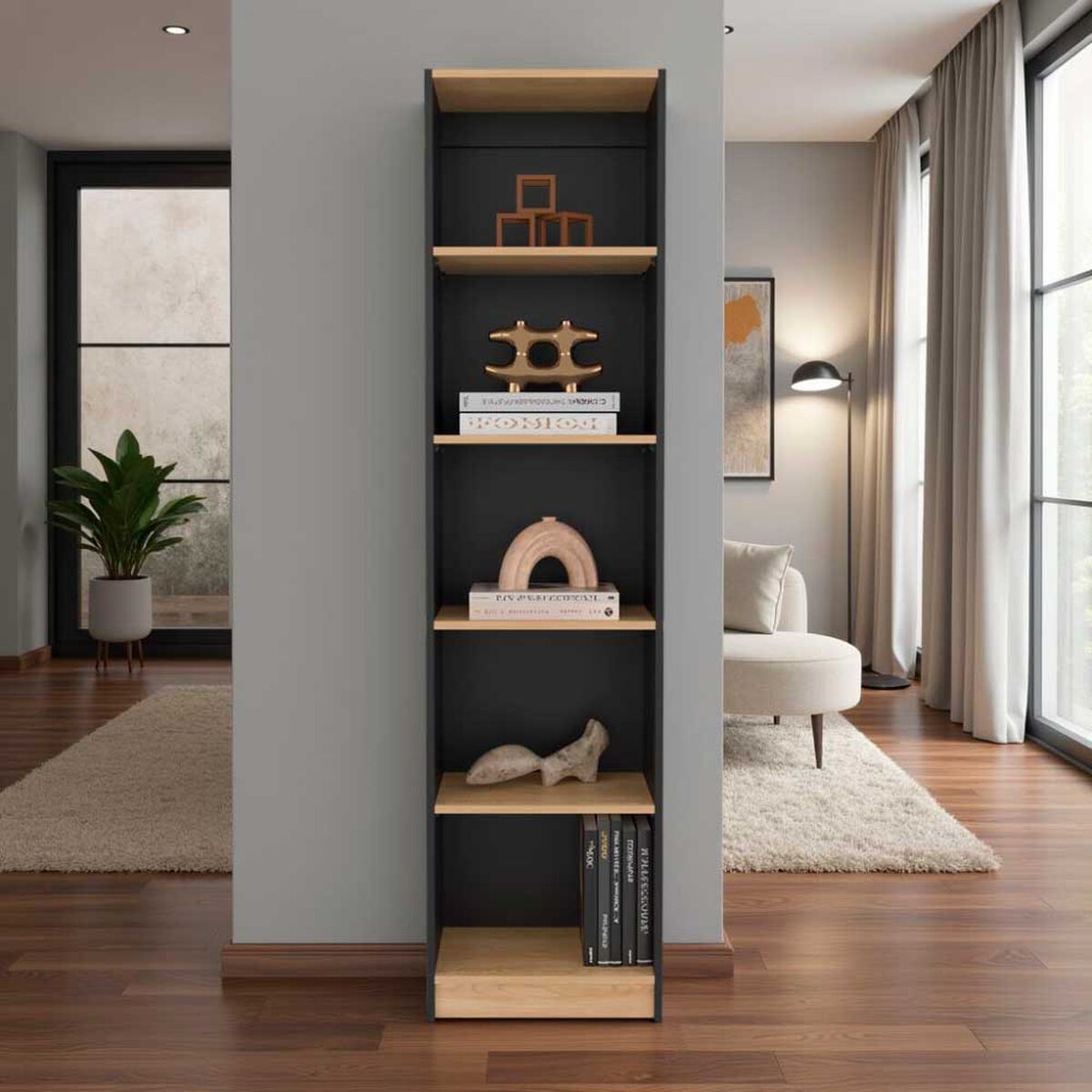 Estante TuHome Home E2 3 Repisas Wengue Fresno Europeo