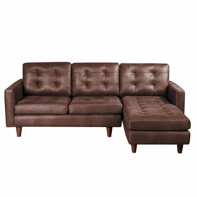 LATAM HOME Sofá Cuero Latam Home Nápoles Chaise Longue 2 Cuerpos Derecho