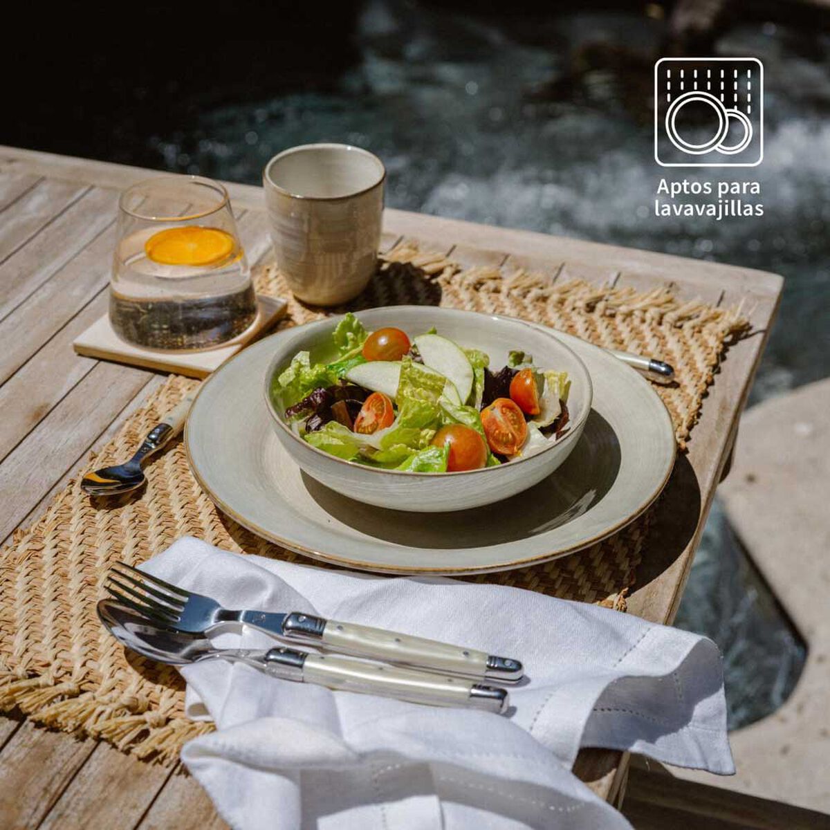 Set de Cuchillería Simplit Versalle 24 Piezas Blanco