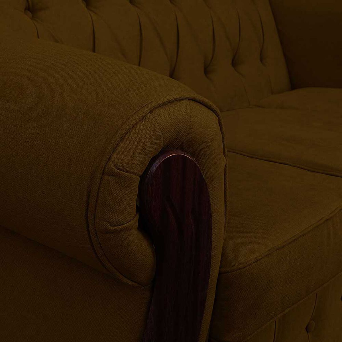 Juego de Living Elegant Detail Orlando Sofá 3 Cuerpos + Dos Sillones 1 Cuerpo Café