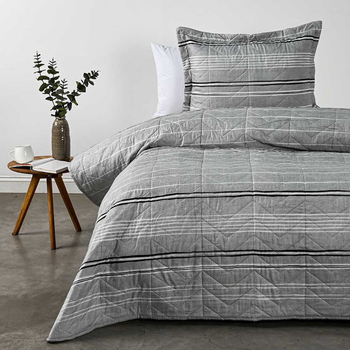 Quilt Estampado American Family 1,5 Plazas Onix