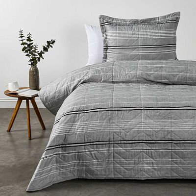 Quilt Estampado American Family 1,5 Plazas Onix