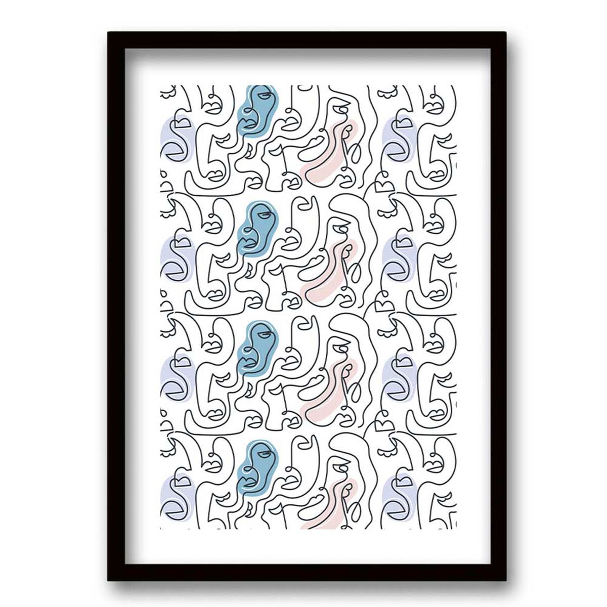 Cuadro Decorativo Retela Rostros 50 x 35 cm
