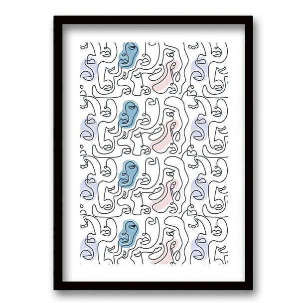 Cuadro Decorativo Retela Rostros 50 x 35 cm