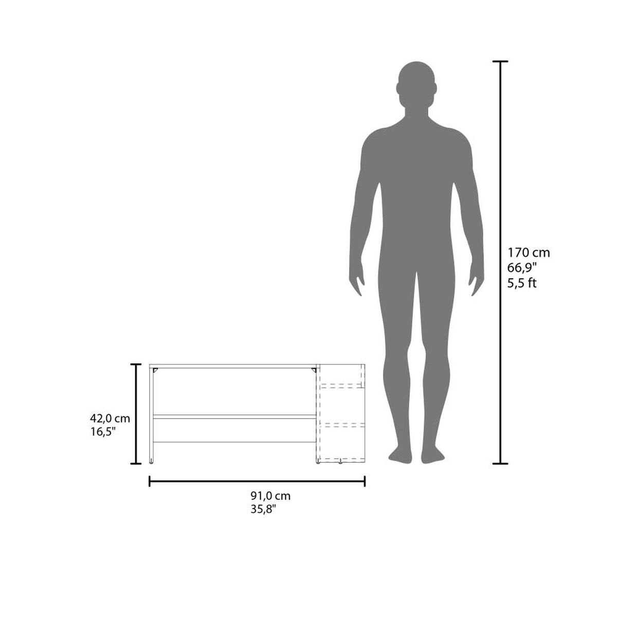 Mesa de Centro Tuhome Adel Capri Fresno Europeo