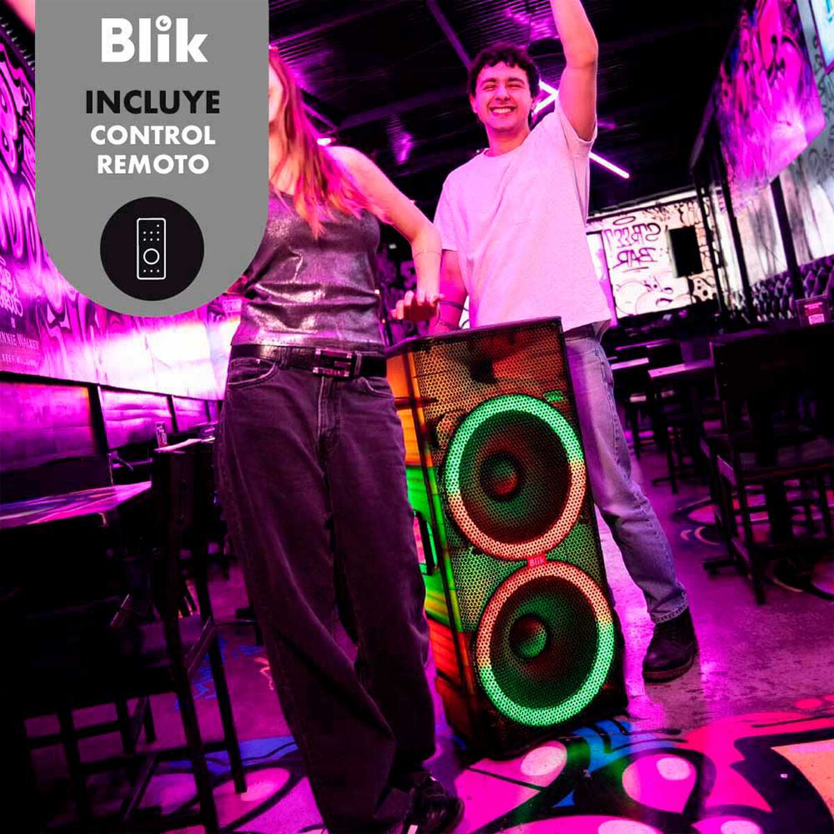 Parlante Bluetooth Blik Light 360-X Negro