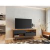 Rack TV Home Mobili Salom Hasta 50" Negro Nogal