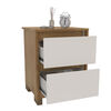 Velador Vekkahome Coimbra 2 Cajones Café