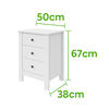 Velador Di Poretti Design Maggiore 3 Cajones Blanco