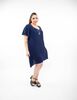 Vestido Corto Superlindas Liso Manga Corta Mujer Extralindas