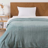 Frazada Mashini Jqd Flannel Nevada 1.5 Plazas Celeste