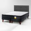 Cama Europea Drimkip 2 Plazas Eurotop Base Dividida + Respaldo Royal