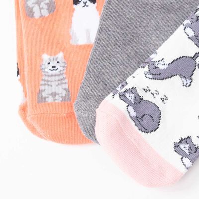 Imagen 2 del producto Pack 3 Calcetines Mujer Icono Gris