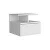 Velador Rectangular TuHome Dreams 1 Cajón Blanco