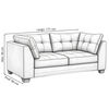 Sof&aacute; Muebles MPR Edimburgo 2 Cuerpos Gris Medio