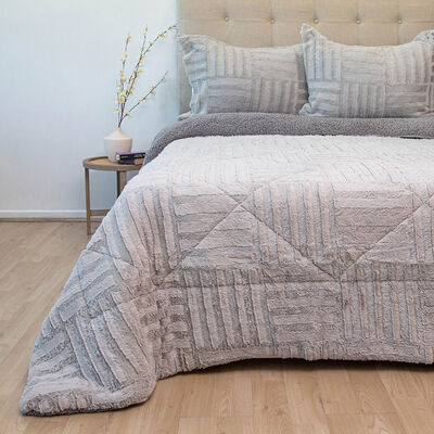 Cubrecama Doral 2 Plazas Gris Senses