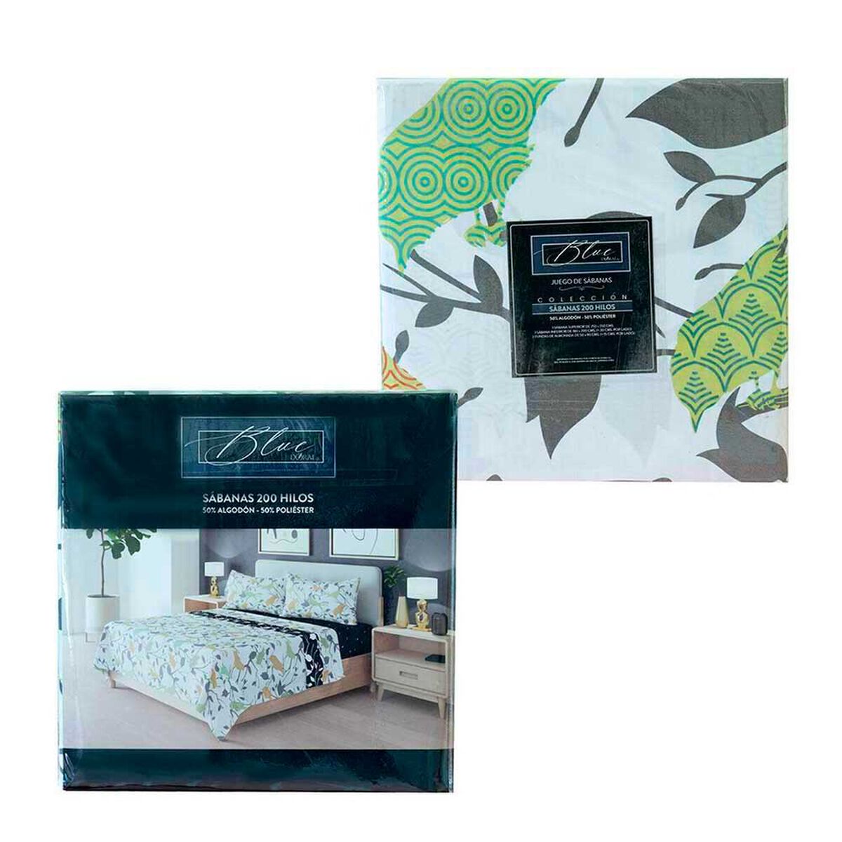 Juego de S&aacute;banas Doral 200 Hilos King Doral Blue Dise&ntilde;o 6