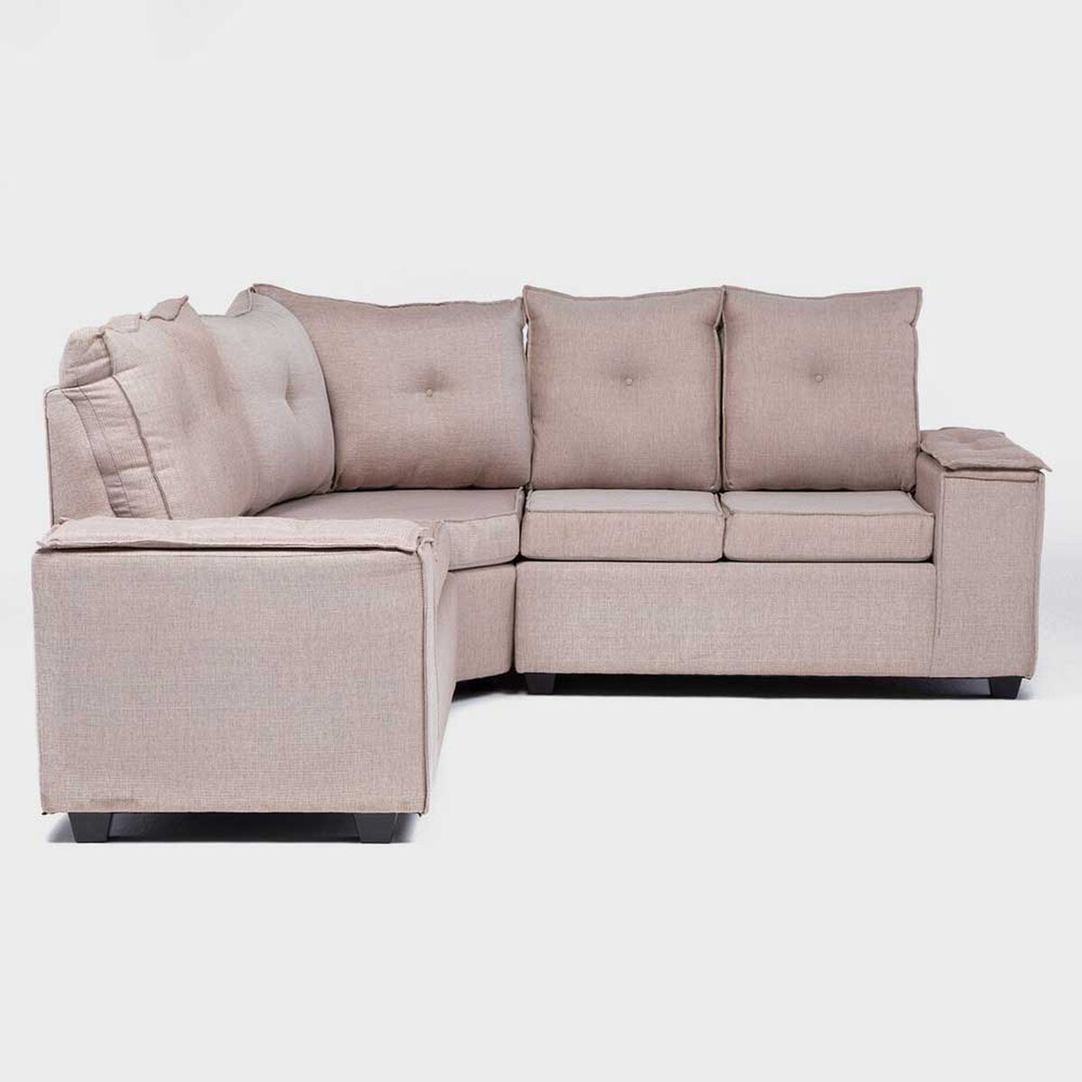 Sofá Seccional Mexx Muebles Hamburgo 5 Cuerpos Beige