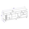 Rack TV Onessta Jurere Rack Hasta 75" Café y Verde