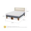 Cama Europea CIC Base Dividida 2 Plazas Excellence Plus + Respaldo Munich Alpino
