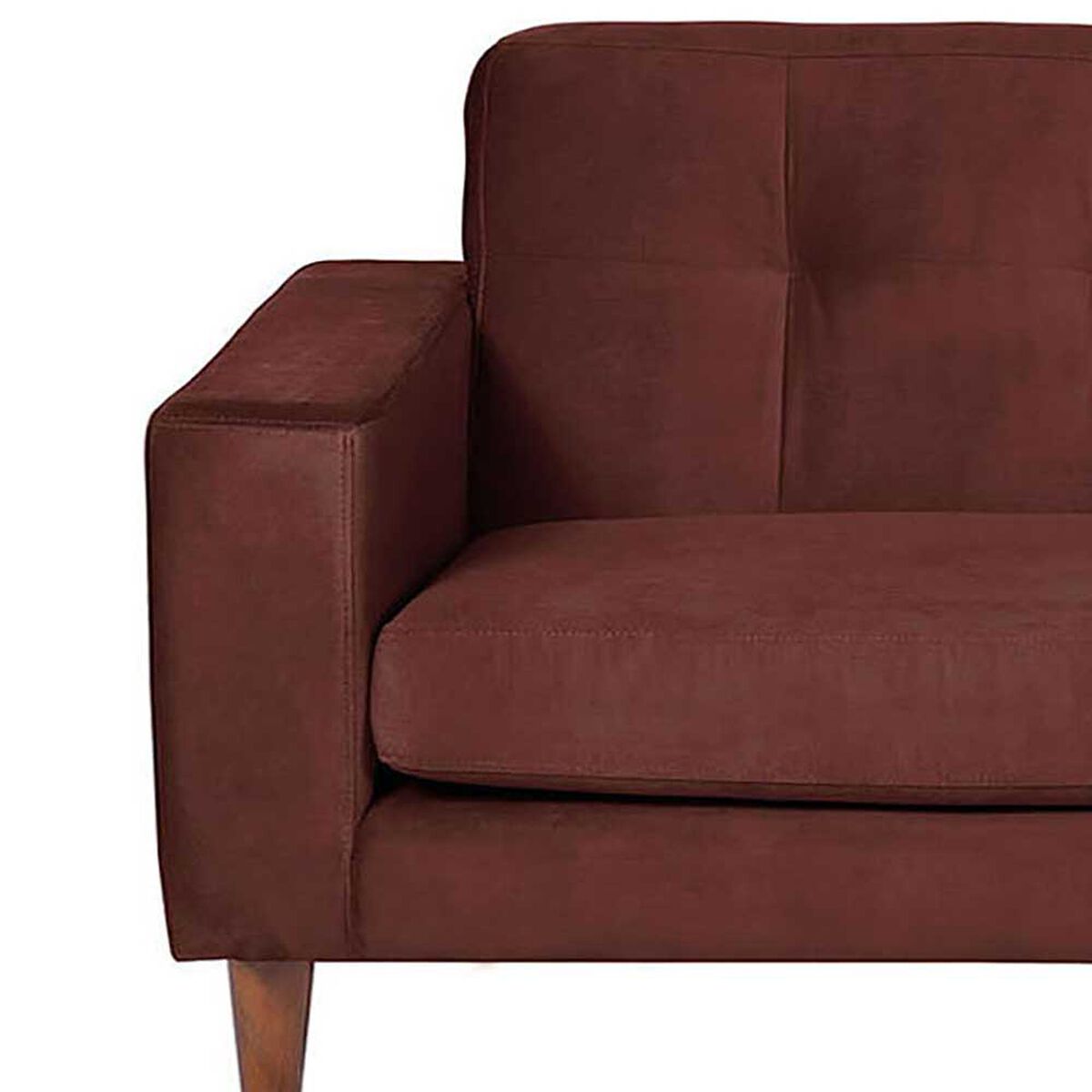 Sofá Latam Home Salermo Tela Velvet 2 Cuerpos Chocolate