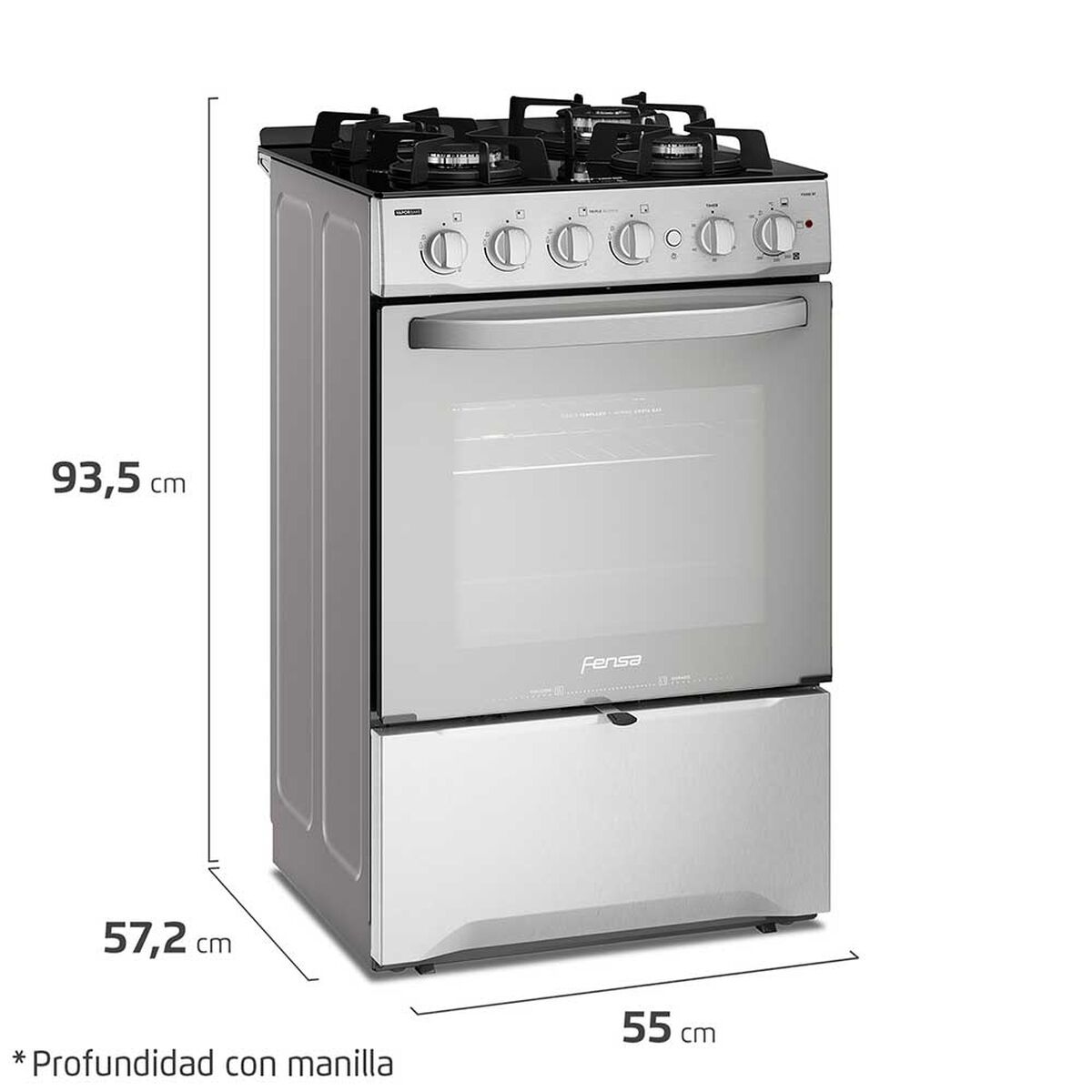 Cocina a Gas Fensa F 3000 RT 4 Quemadores