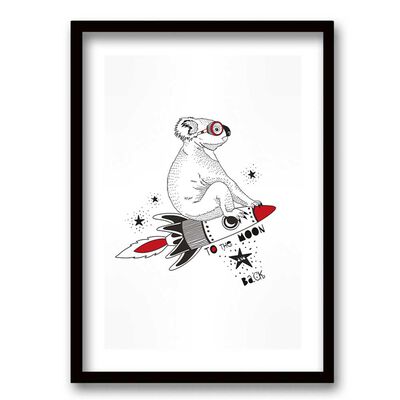 Imagen 1 del producto Cuadro Decorativo Retela Koala Space 70 x 50 cm