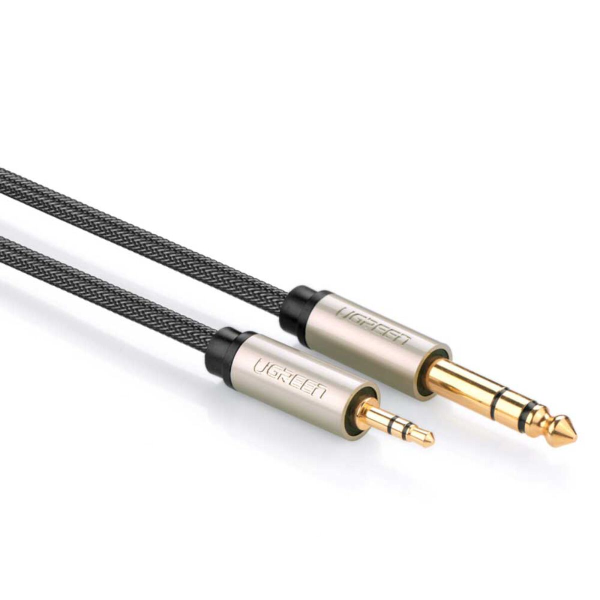 Cable De Audio Plug 3.5Mm/Plug 6.3 Estereo M/M 2M Negro Ugreen Av127