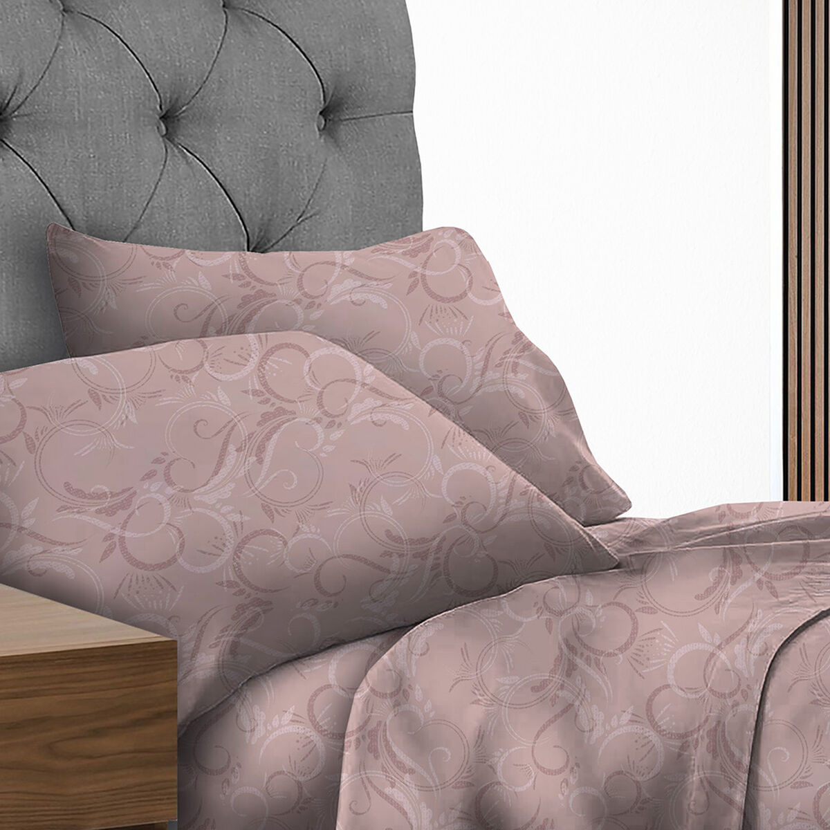 Juego de S&aacute;banas Illusions 144 Hilos King Iska