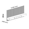 Home Decocasa Supremo Luminare hasta 85" Natural Off White