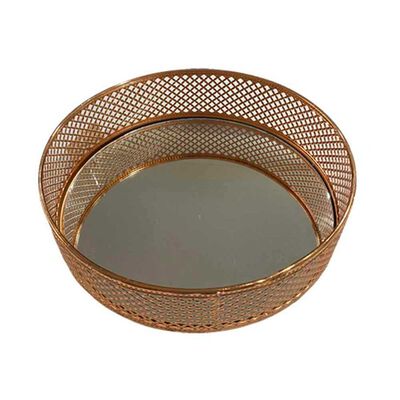 Imagen 1 del producto Bandeja Metal Vgo Espejada Circular 30 cm Dorado