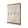 Closet Di Poretti Florida 8 Puertas 4 Cajones Café y Blanco