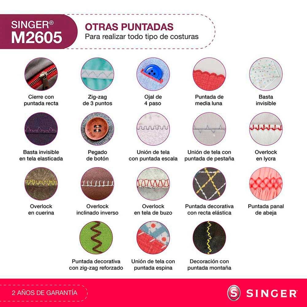 Máquina de Coser Brazo Libre Singer M 2605, foto 5