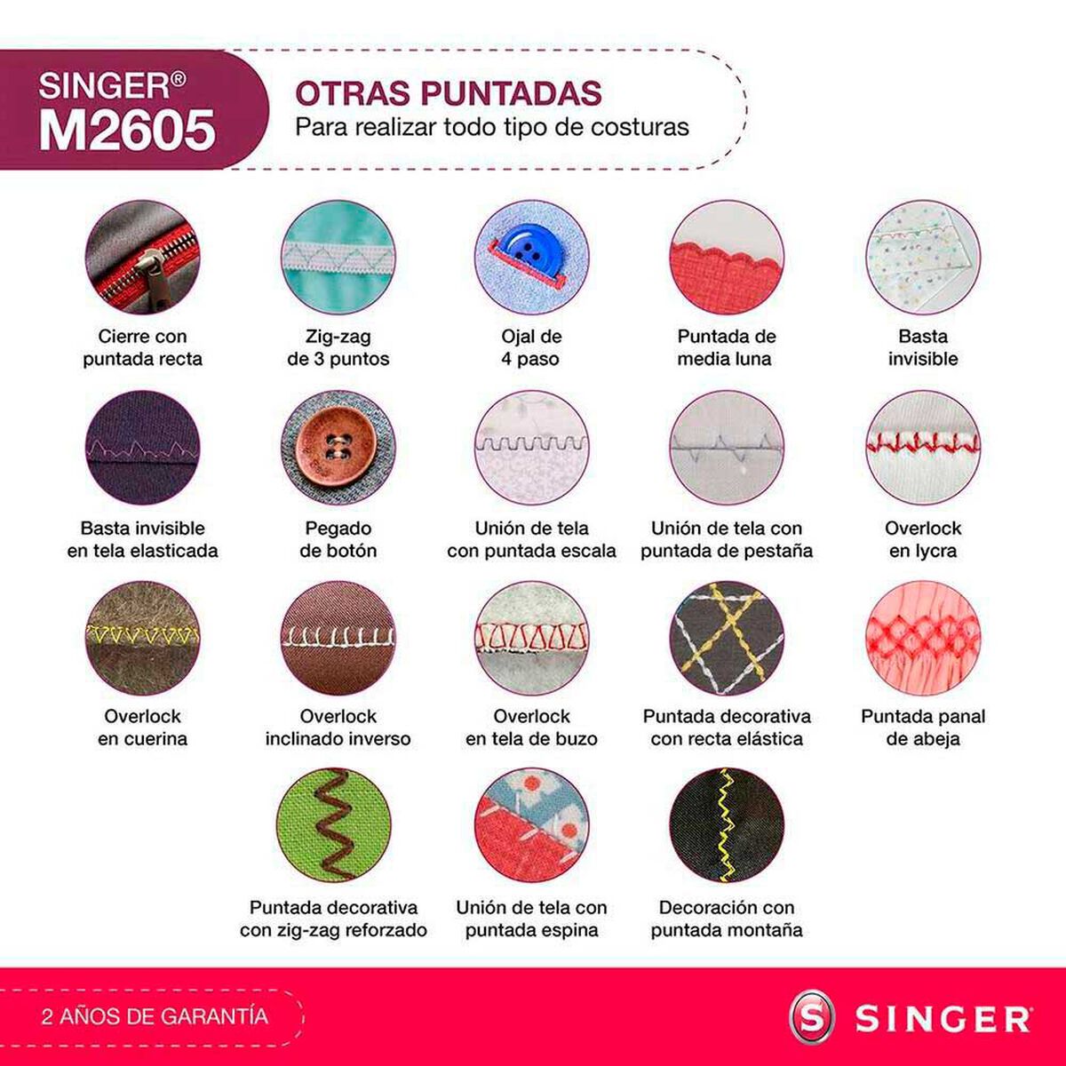 M&aacute;quina de Coser Brazo Libre Singer M 2605