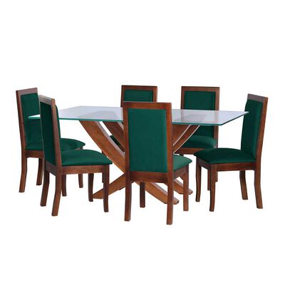 Juego de Comedor Latam Home Alicante 6 Sillas Verde