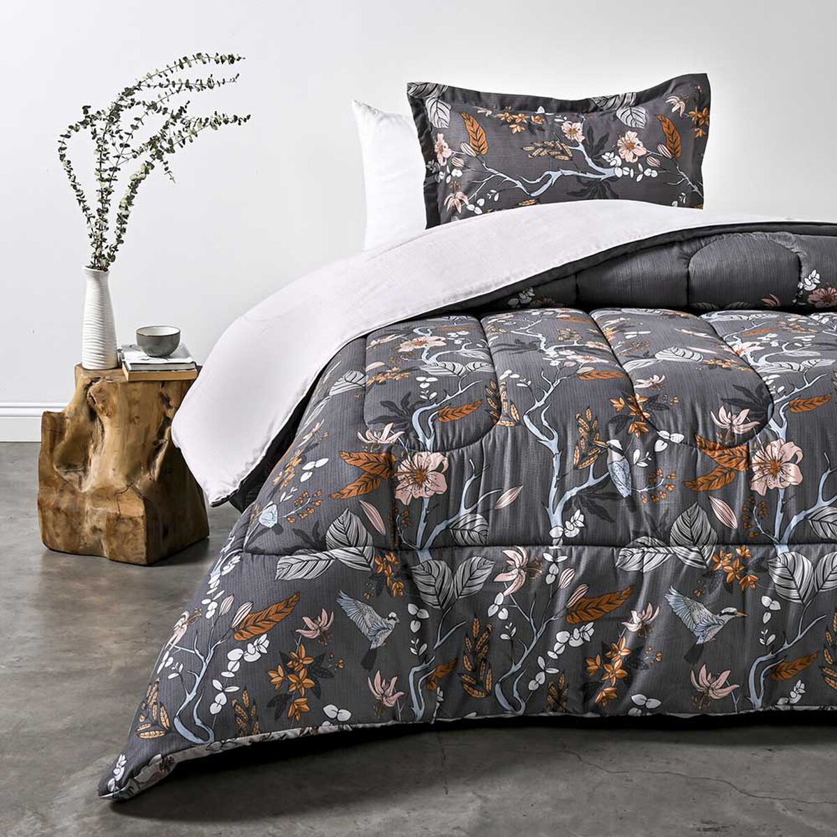 Plum&oacute;n Estampado Cannon 1,5 Plazas Bluejay