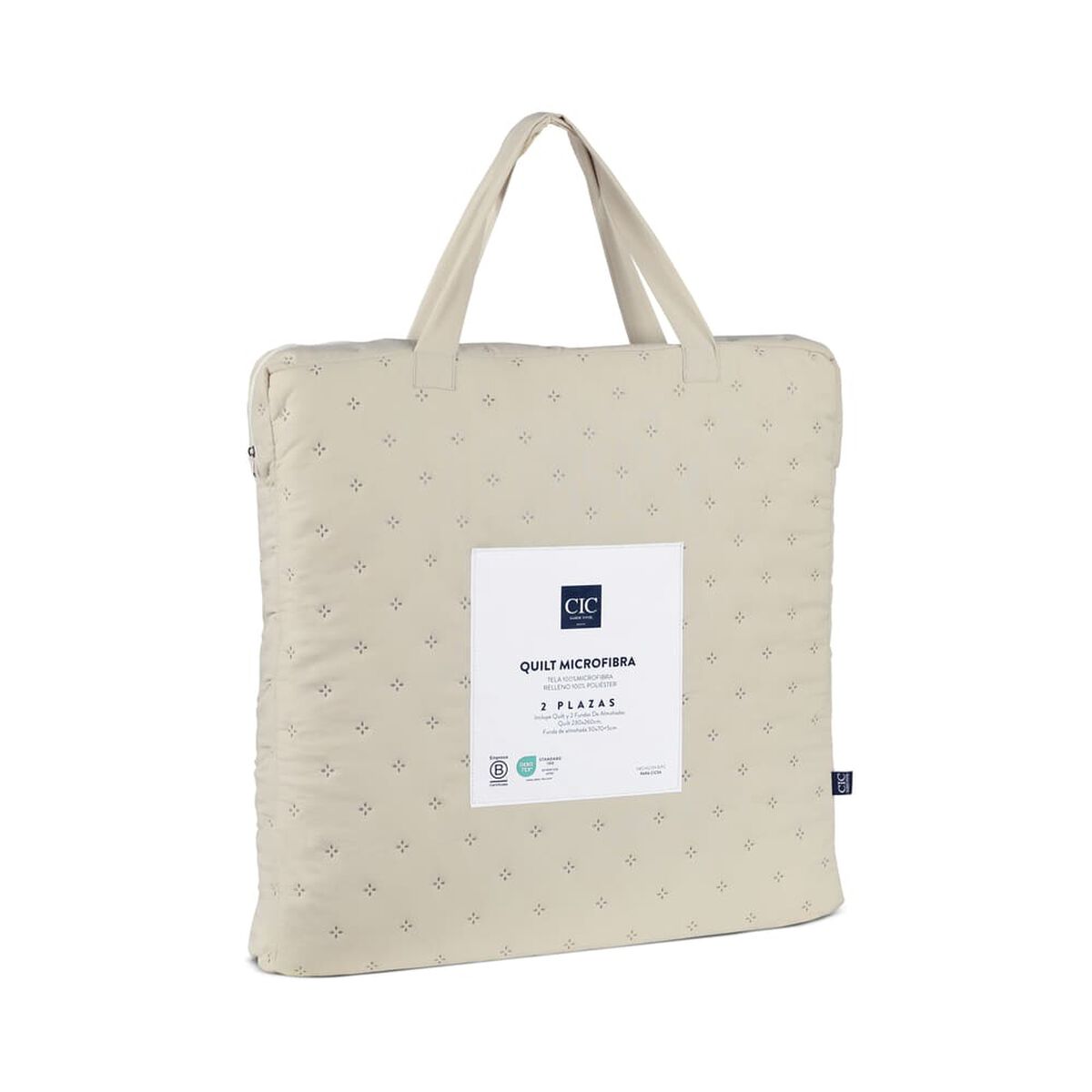 Quilt CIC 2 Plazas Taupe Microfibra