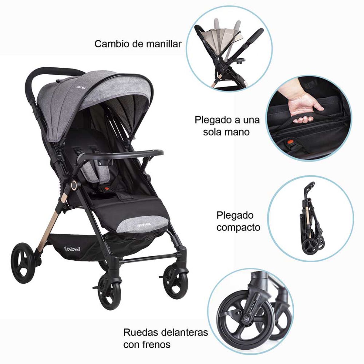 Coche Paseo City Beige Bebesit