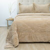 Cubrecama Doral King Beige Cotelón