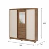 Clóset Roca Fit 4 Puertas 3 Cajones Canela