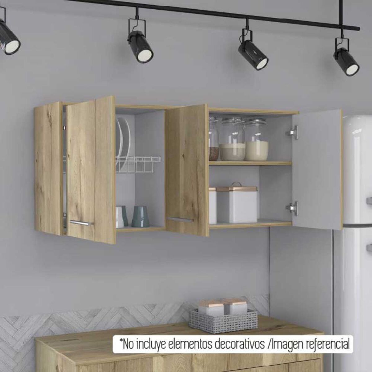 Mueble de Cocina Superior TuHome Orion 3 Puertas Duna Blanco