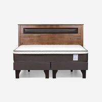Cama Europea Rosen Base Dividida King New Style 4 Plus + Respaldo Ferrara