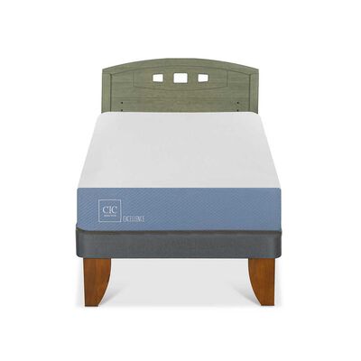 Cama Europea CIC 1 Plaza Excellence + Respaldo Gales Olivo