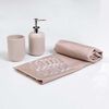 Set Cortina de Baño 4 Piezas Mashini Liso Arena
